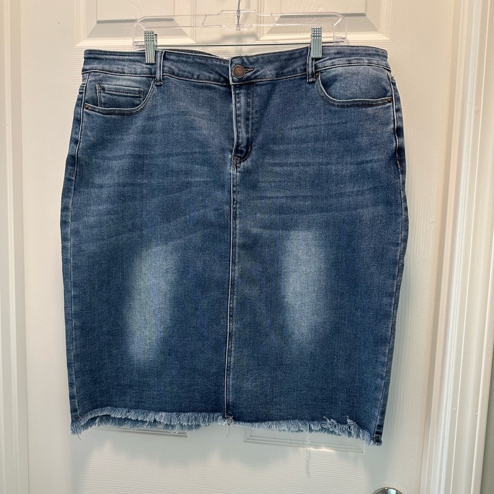 NWT Inherit Denim midi skirt